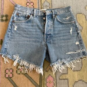 High-Rise Agolde Parker Denim Shorts
